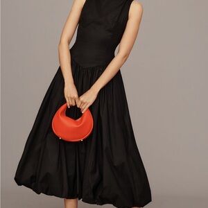 Reformation Elvira Black Midi Dress